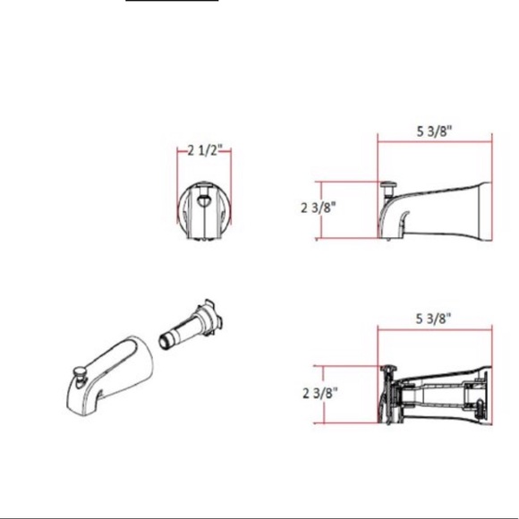 NWT Oil Rubbed Bronze Tub Diverter Spout - Picture 3 of 5
